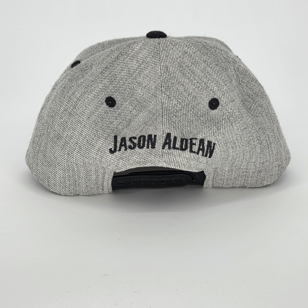 Jason Aldean Snapback Hat Gray One Size Outdoor Country Weekend Concert Decky - Picture 2 of 5